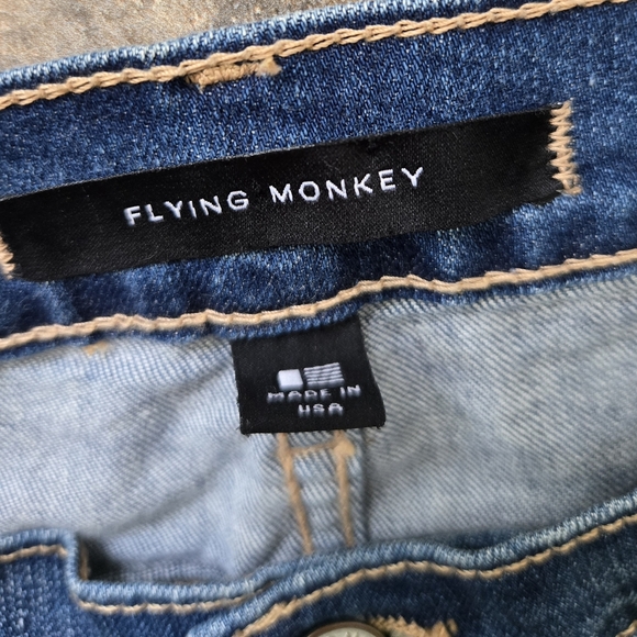 Flying Monkey Skinny Distressed Jeans- Size 28 - Picture 3 of 7